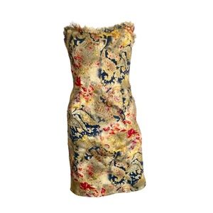 Mary Bays Beaded Paisley Denim Sleeveless Dress